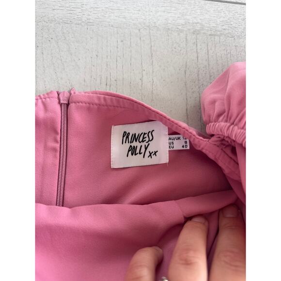 Princess Polly Lillie Long Sleeve Mini Dress Barbiecore Baddie R - Picture 5 of 6